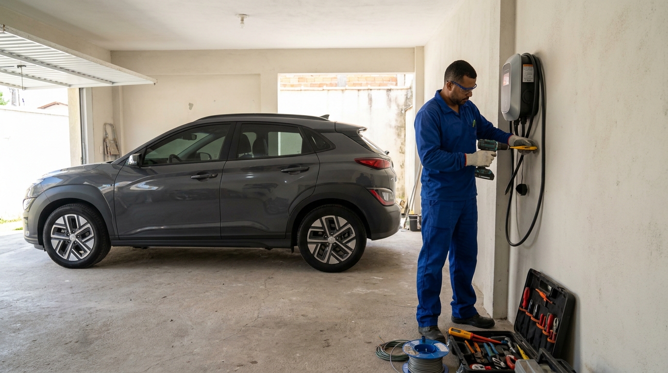 Instalacao de carregador de carro eletrico em Campina Grande‑PB
