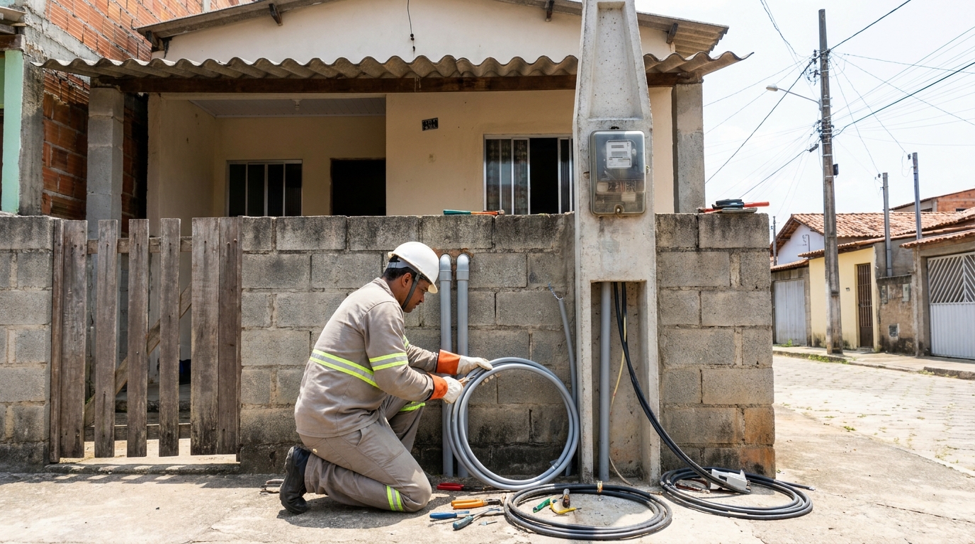 Instalacao de padrao de energia residencial em Campina Grande‑PB