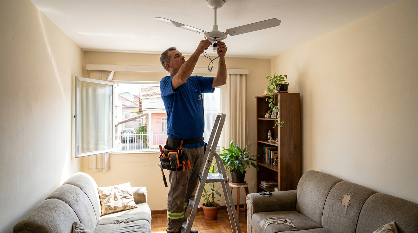 Instalacao de ventilador de teto em Campina Grande‑PB